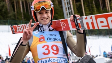 Гайгер выиграл этап Кубка мира по прыжкам на лыжах с трамплина