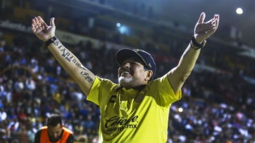 Голкипер «Дорадоса» сделал тату с лицом Марадоны и надписью «Я верю в Бога». Фото