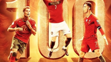 Роналду забил 100-й гол в форме сборной Португалии. Видео